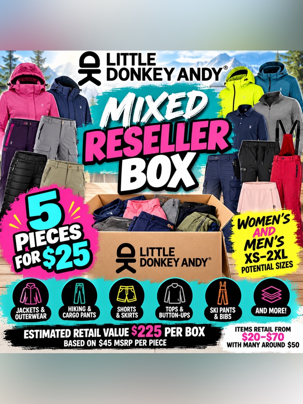 LITTLE DONKEY ANDY MIXED RESELLER BOX — 5 FOR $25